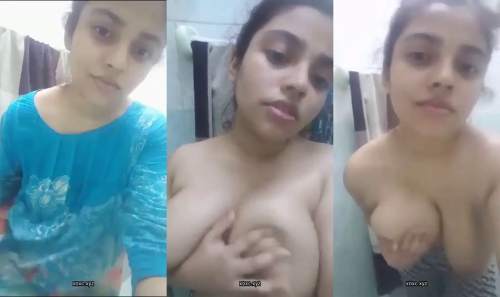 Collage girl showing nipple